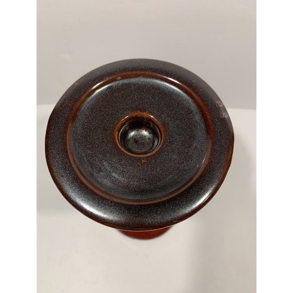 Candle Holder Large Pottery Pillar or Tapered Glazed 9" Tall - Picture 6 of 9